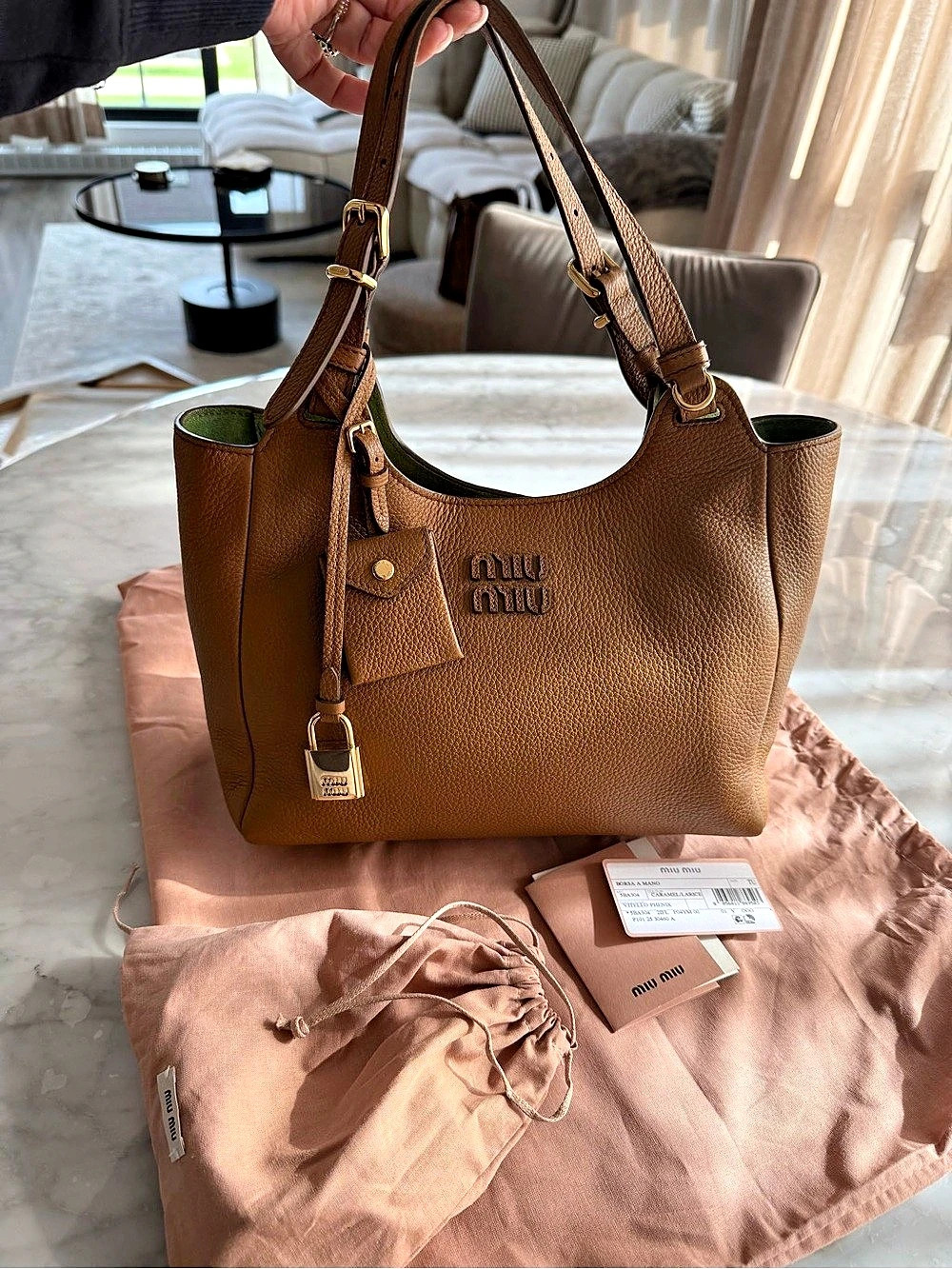 Miu Miu  Shoulder Bag Brown & Green